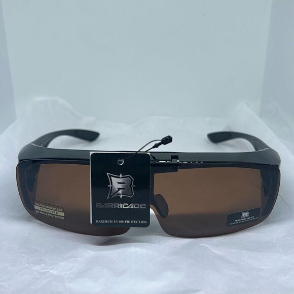 Barricade Tortoise Flip-Up Fit Over Driving Sunglasses – Model PZ-BAR605 - Picture 3 of 5